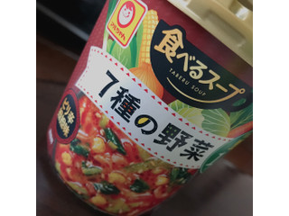 「マルちゃん 食べるスープ 7種の野菜 ピリ辛担担味 カップ29g」のクチコミ画像 by おもちまるさん