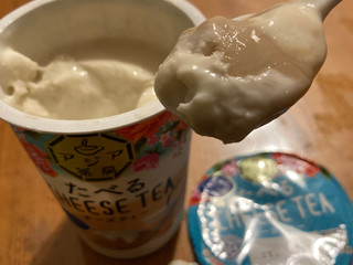 「雪印メグミルク アジア茶房 たべるチーズティー ミルクティー仕立て カップ170g」のクチコミ画像 by もぐミさん