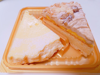 「ドンレミー モンブランタルト＆NYチーズケーキ パック2個」のクチコミ画像 by nag～ただいま留守にしております～さん