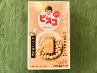 「江崎グリコ ビスコ 素材の恵み 大豆 みるく＆きな粉 箱2枚×12」のクチコミ画像 by やにゃさん