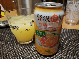 「アサヒ 贅沢搾りプラス 柑橘ミックスヨーグルトテイスト 缶350ml」のクチコミ画像 by 道民はっしーはっぴーさん