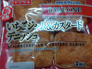 「ヤマザキ BAKE ONE いちごジャム＆カスタードデニッシュ 袋4個」のクチコミ画像 by 抹茶らてさん