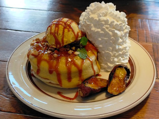 「EGGS ’N THINGS JAPAN EGGS ’N THINGS ／ エッグスンシングス スイートポテトと焼き芋のパンケーキ 1食」のクチコミ画像 by ばぶたろうさん