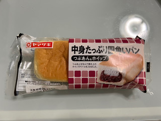 「ヤマザキ 中身たっぷり四角いパン つぶあん＆ホイップ 袋1個」のクチコミ画像 by otokustarさん