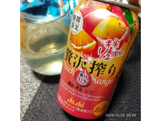 「アサヒ 贅沢搾り 桃＆オレンジ 缶350ml」のクチコミ画像 by 道民はっしーはっぴーさん