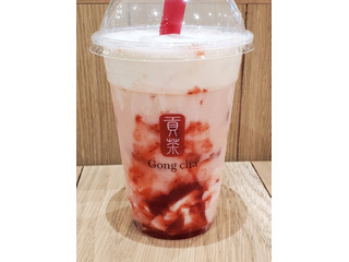 「Gong cha いちご杏仁 アーモンドミルクティー」のクチコミ画像 by 花蓮4さん