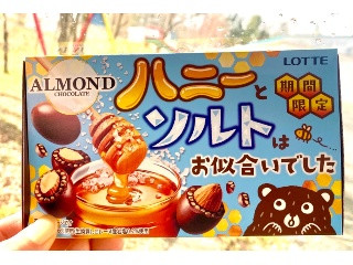 ロッテ アーモンドチョコレートハニーとソルトはお似合いでした