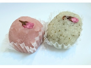 2色の桜おはぎ つぶあん