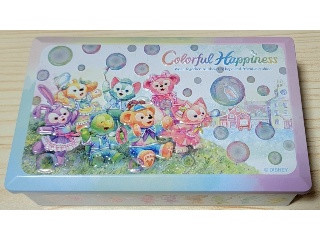 ダッフィー＆フレンズ20周年 カラフルハピネス チョコレート缶