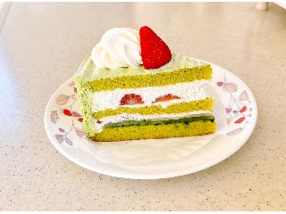 苺の宇治抹茶ショート