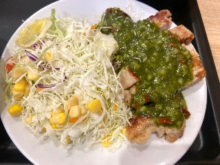 松屋 チミチュリソース厚切りポークグリル定食