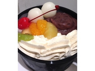 「サークルKサンクス Cherie Dolce 和ごころ 黒みつ仕立てのクリームあんみつ カップ1個」のクチコミ画像 by きんつばさん