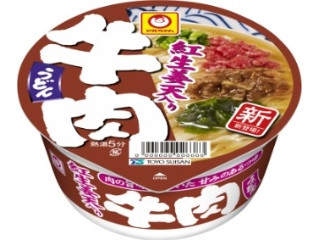 紅生姜天入り牛肉うどん