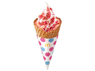 マクドナルド ワッフルコーン いちごミルキーのままの味