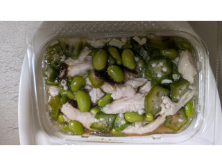 オリジン 蒸し鶏と枝豆の塩昆布和え