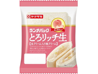 ヤマザキ ランチパック とろリッチ生 生クリーム入り桃クリーム