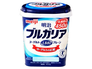 高評価】明治 ブルガリアヨーグルト LB81 プレーン カップ450g(製造