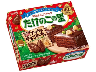 高評価】明治 たけのこの里 ダブルナッツのチョコケーキ味の感想
