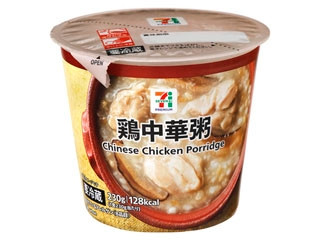 食品サンプル 蒸し鶏の中華粥とプレミアムモルツセット 原寸大サイズ セブン＆アイ セブンプレミアム 鶏中華粥（セブン＆アイ