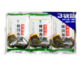 セブンプレミアム 韓国海苔 8切12枚3袋詰