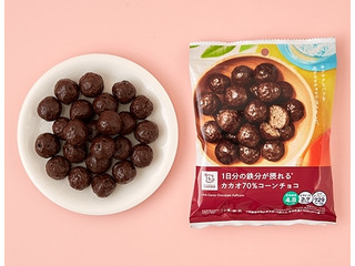 ローソン 1日分の鉄分が摂れる カカオ70％コーンチョコ 商品写真