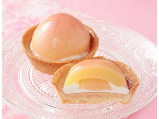 ローソン Uchi Cafe’ ごろっと1／2個分！桃のタルト