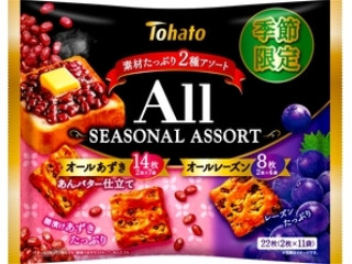 東ハト ファミリーサイズオール シーズナルアソート あずき・あんバター仕立て＆レーズン