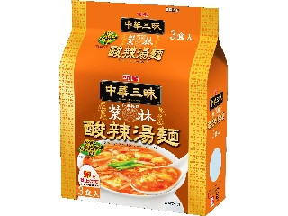 中評価】明星食品 中華三昧 赤坂榮林 酸辣湯麺 3食パックの感想