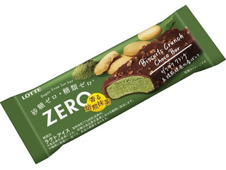 ロッテ ZEROビスケットクランチチョコバー 香る焙煎抹茶