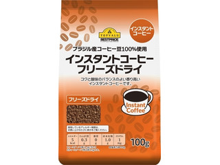 トップバリュ ベストプライス ブラジル産コーヒー豆100％使用 インスタントコーヒーフリーズドライ