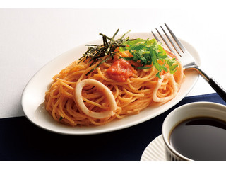 カフェ・ド・クリエ パスタ イカと大葉の博多明太子