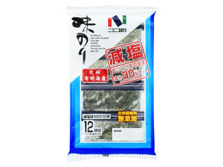 ニコニコのり 味のり 九州有明海産 減塩 12切