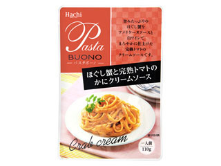 ハチ ほぐし蟹と完熟トマトのかにクリームソース