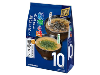 マルコメ　フリーズドライ顆粒みそ汁　料亭の味　あおさと黒ばらのり