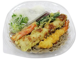 セブン-イレブン 4種天ぷら盛り！冷し天ぷら蕎麦（セブン-イレブン
