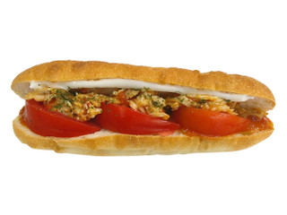 セブン-イレブン 徳島県産トマトとチキンのバゲットサンド 商品写真