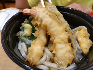 かっぱ寿司 大海老と夏野菜天のごちうどん