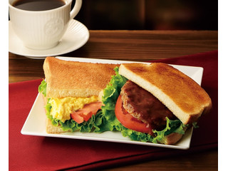 カフェ・ド・クリエ 2つのサンド デミハンバーグとたまごサラダ