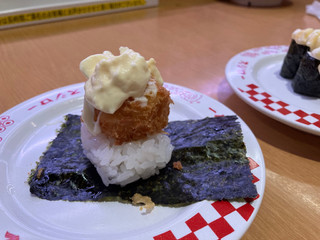スシロー ほたてフライ包み 自家製タルタルのせ