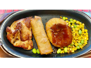 ガスト 火 日替わりランチ 若鶏の熟成もろみ焼き＆春巻き＆コロッケ