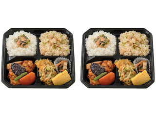 セブン-イレブン あさり御飯と鮭御飯の鶏黒酢あん弁当