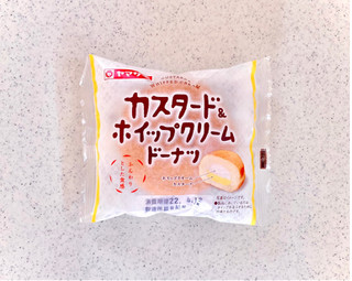 「ヤマザキ カスタード＆ホイップクリームドーナツ 袋1個」のクチコミ画像 by むぎっこさん
