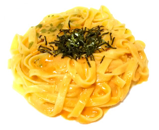 「日清もちっと生パスタ 青ネギときざみ海苔の明太子クリーム 袋270g」のクチコミ画像 by つなさん