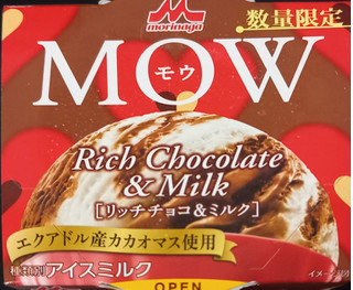 「森永 MOW リッチチョコ＆ミルク カップ140ml」のクチコミ画像 by さばおじさんさん