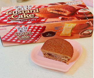 「ロッテ チョコを楽しむカスタードケーキ 6個」のクチコミ画像 by ビーピィさん