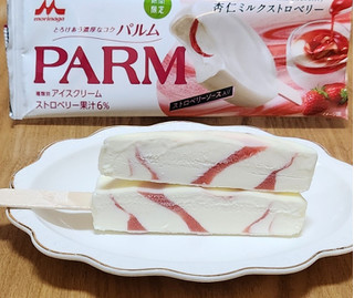 「森永 PARM 杏仁ミルクストロベリー 袋80ml」のクチコミ画像 by みにぃ321321さん