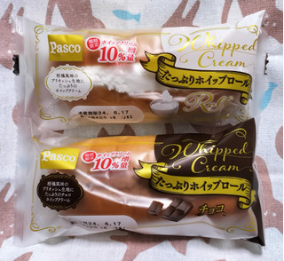 「Pasco たっぷりホイップロール ホイップクリーム10％増量 袋1個」のクチコミ画像 by ゆるりむさん