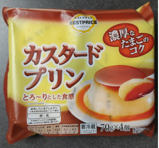 「トップバリュ ベストプライス とろ～りとした食感 カスタードプリン カップ70g×4」のクチコミ画像 by ぎんなんさん