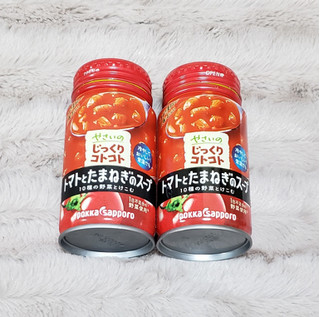 「ポッカサッポロ やさいのじっくりコトコト トマトとたまねぎのスープ 缶170g」のクチコミ画像 by みにぃ321321さん