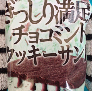 「グリコ ぎっしり満足！チョコミントクッキーサンド」のクチコミ画像 by まえ子んさん
